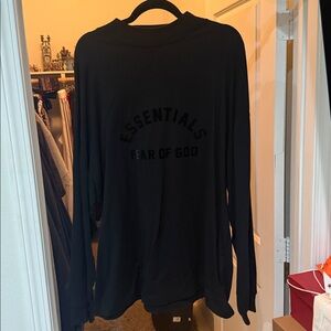 Fear of God Essentials Black Graphic Long Sleeve